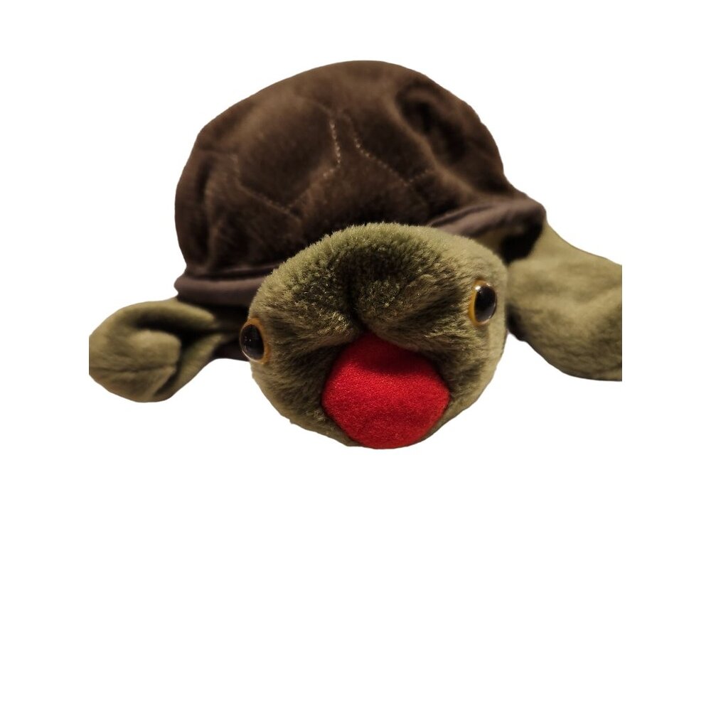Folkmanis Turtle Plush Puppet 6 Inches Soft & Cuddly Green & Brown